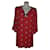 Zadig & Voltaire Kleid Rot Mehrfarben Viskose  ref.970462
