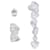 Swarovski Millenia 3 Packen Sie Ohrringe aus silbernem Metall Metallisch Geld  ref.970513