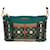 Bolsa crossbody com tachas Burberry Peyton em lona xadrez bege e couro turquesa Verde  ref.970549