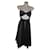Versace Jeans Couture Vestido de seda Preto Branco  ref.971205
