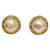 ***CHANEL  pearl rhinestone earrings Golden  ref.971230