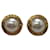 ***CHANEL  pearl motif earrings White Golden  ref.971377