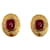 ***CHANEL  vintage stone earrings Red  ref.971401