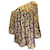 Saint Laurent Gelb / Schwarzes One-Shoulder-Seidenkleid mit mehreren Blumenmustern  ref.971452
