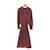 ****ISABEL MARANT ETOILE Long Sleeve Floral Long Dress Red Cotton  ref.971983