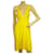 Catherine Malandrino Yellow 100% Silk Empire Waist Embroidery Knee Dress size 6  ref.972039