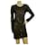 Christopher Kane pour topshop Black Studded Sheer Mini Bodycon robe taille UK 10 Nylon Noir  ref.972042