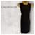 Calvin Klein Schwarz Weiß Ärmelloses, figurbetontes Stretchkleid UK 12 US 8 EU 40 Polyester Elasthan Strahl  ref.972057