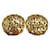 ***CHANEL  [OLD] Vintage Coco Mark Earrings Golden  ref.972099