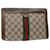 GUCCI GG Canvas Web Sherry Line Clutch Bag Beige Red 670142125 Auth th3776  ref.972144