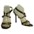 Jimmy Choo Inga Pregos de couro preto com ilhós Sandálias de tiras Sapatos de salto tamanho 40  ref.1000189