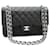 Chanel lined Flap Black Leather  ref.1000597