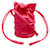 Bolsa Alexander McQueen Neon Rosa Suave Curva com Cordão Couro  ref.1000733