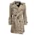 Céline Celine Cotton Twill Leopard Print Short Trench Coat Brown  ref.1000736