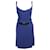 Gucci, dunkelblaues Kleid mit Wickelgürtel. Viskose  ref.1001621