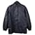 Jaqueta camisa masculina Loro Piana Azul marinho Couro  ref.1001820