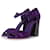DOLCE & GABBANA, Purple suede studded heel sandals  ref.1001866