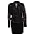 Barbara Bui, Robe rayée noire avec ceinture en cuir en taille 38/S. Gris  ref.1001884