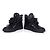 Giuseppe Zanotti, Sneakers alte in pelle con catena foderata nera. Nero - vista 3