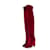 Aquazzura aguazurra, botas sobre la rodilla de terciopelo Roja  ref.1001904