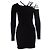 Autre Marque Susanna Monaco, Kleid mit offener Schulterpartie Schwarz - Ansicht 3