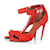 Givenchy, Sandales requin en daim rouge Suede  ref.1001936