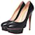 Charlotte Olympia Charlotte Olimpia, Zapatos de tacón con plataforma de piel negra. Negro Cuero  ref.1001966