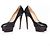 Charlotte Olympia Carlotta Olimpia, Décolleté con plateau in pelle nera Nero - vista 4
