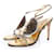 Rene Caovilla, Sequined sandals Golden Leather  ref.1001975