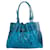 BURBERRY, turquoise woven leather bag with embossed croc print. Blue  ref.1001981