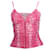 Autre Marque Anti-flirt, top rosa lucido elasticizzato con stampa serpente con cerniera sul davanti nella taglia S.  ref.1002001