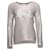 ZOE KARSSEN, silver-colored sweater with text. Silvery Cotton Viscose  ref.1002025