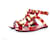 Valentino Garavani, Roman stud sandal in red Leather  ref.1002065