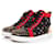 CHRISTIAN LOUBOUTIN, Baskets montantes Lou Spike Suede Cuir Multicolore  ref.1002078