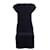 Chanel, blaues gewebtes Kleid mit Taschen Wolle  ref.1002094