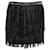 Philipp Plein, minifalda de cuero con flecos Negro  ref.1002110