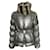 Autre Marque HETREGO, Silver colored puffer coat with fur collar in size IT44/M. Silvery  ref.1002118