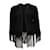 Autre Marque Les Petites…, black semi-transparent silk jacket with fringes in size S.  ref.1002122