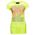 Philipp Plein, Fluorescent yellow T-shirt with text in small pink/Black/silver stones in size S. Cotton  ref.1002126