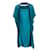Autre Marque Klavers van Engelen, Turquoise silk dress. Blue  ref.1002142