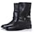 balenciaga, black grained leather biker boots  ref.1002176