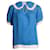 Paul & Joe, linen shirt with ruffles Blue  ref.1002226