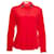Autre Marque Charlotte Sparre, blusa vermelha com cabedal Vermelho Seda  ref.1002239