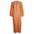 Antik Batik, bestickter Kaftan Orange Baumwolle  ref.1002296