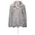 Ermanno Scervino, Grey knitted cardigan with fur collar. Wool  ref.1002315