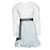 Autre Marque Auto-retrato, Mini vestido de renda com folho nos ombros Branco Poliéster  ref.1002363