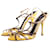 Dolce & Gabbana Dolce & Gabanna,  satin sandal. Brown Golden Yellow  ref.1002453