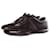 Prada, black sneakers with prada logo. Leather  ref.1002481