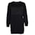 Autre Marque Denham, Sporty sweater dress with lurex Black Cotton  ref.1002522