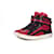 PIERRE BALMAIN, High-Top-Sneaker in Rot und Schwarz. Leder  ref.1002549